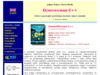 Frontpage screenshot for site: Demistificirani C++ (http://free-zg.htnet.hr/jsribar/)