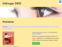 Frontpage screenshot for site: Udruga roditelja djece s oštećenjem vida i dodatnim teškoćama u razvoju Oko (http://www.udruga-oko.hr/)