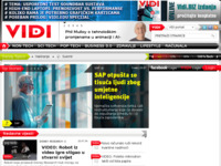 Frontpage screenshot for site: Vidi Web portal (http://www.vidi.hr)