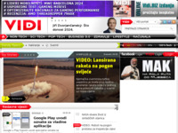Frontpage screenshot for site: Vidi Web portal (http://www.vidi.hr)