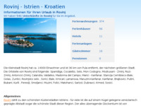 Frontpage screenshot for site: Rovinj (http://www.kroatien-adrialin.de/ortsinfos/rovinj/)