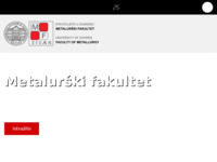Frontpage screenshot for site: Metalurški fakultet - Sisak (http://www.simet.hr/)