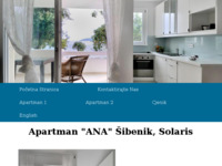 Frontpage screenshot for site: Apartmani Ana (http://www.ana.hr)