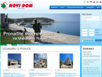 Frontpage screenshot for site: Novi dom nekretnine - Makarska (http://www.novidom-makarska.com)