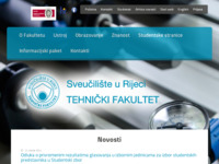 Frontpage screenshot for site: Tehnički fakultet Rijeka (http://www.riteh.hr/)