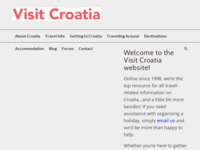 Frontpage screenshot for site: (http://www.visit-croatia.co.uk)