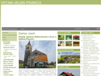 Frontpage screenshot for site: Općina Velika Pisanica (http://velika-pisanica.hr/)