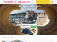 Frontpage screenshot for site: (http://www.croatia-holidays.net/)