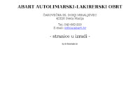 Frontpage screenshot for site: Autolimarski obrt Abart (http://www.abart.hr/)