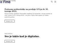 Frontpage screenshot for site: Financijska agencija (http://www.fina.hr/)