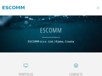 Frontpage screenshot for site: Escomm d.o.o. (http://www.escomm.com)