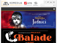 Frontpage screenshot for site: (http://www.komedija.hr)