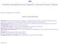 Frontpage screenshot for site: Croatian Translations (http://www.inet.hr/~ibjelac/)