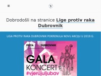 Frontpage screenshot for site: (http://www.ligaprotivrakadubrovnik.hr/)