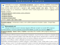 Frontpage screenshot for site: Vremenska prognoza (http://www.vremenska-prognoza.net)