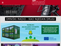 Frontpage screenshot for site: Radio postaja Drniš d.o.o. (http://www.radiodrnis.hr)