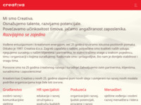 Frontpage screenshot for site: (http://www.creativa.hr)