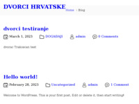 Frontpage screenshot for site: (http://www.dvorci.hr/)