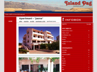 Frontpage screenshot for site: Apartmani Jasna (http://www.island-pag.net/novalja/jasna)