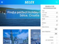 Frontpage screenshot for site: Apartmani u Selcu - Turistička agencija Selex (http://www.selex.hr/)
