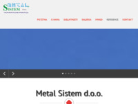 Frontpage screenshot for site: (http://www.metal-sistem.hr)