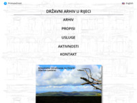 Frontpage screenshot for site: Državni arhiv u Rijeci (http://www.riarhiv.hr/)
