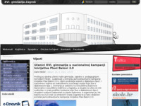Frontpage screenshot for site: (http://www.16gimnazija.hr)
