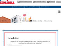 Frontpage screenshot for site: Izolirka d.o.o. - Osijek (http://www.izolirka.hr/)