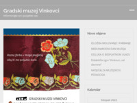 Frontpage screenshot for site: Gradski muzej Vinkovci (http://www.muzejvk.hr)
