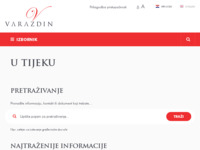 Frontpage screenshot for site: (http://www.varazdin.hr)