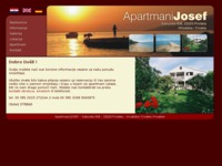 Frontpage screenshot for site: Apartmani Josef - Sabunike (http://www.apartmani-josef.com/)