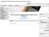 Frontpage screenshot for site: (http://www.ss-strojarskotehnickafvrancica-zg.skole.hr/)