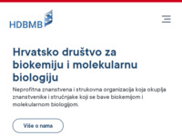 Frontpage screenshot for site: Hrvatsko društvo za biokemiju i molekularnu biologiju (http://www.hdbmb.hr/)
